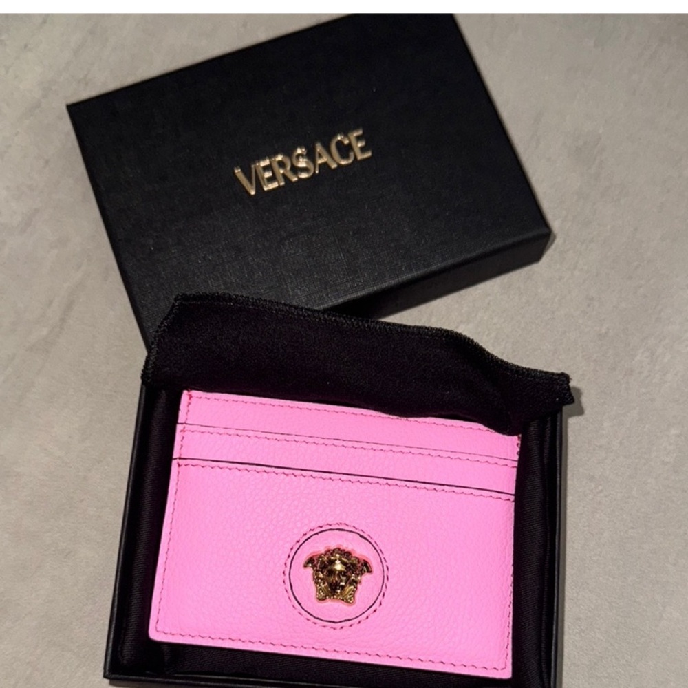 Versace Vibrant Pink Card Case